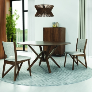 ExeterFixedTopRoundDiningWalnut